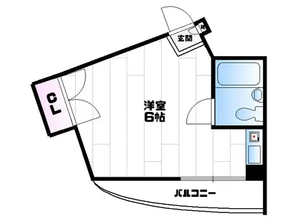 メゾンドノアロゼ錦町(ワンルーム/3階)の間取り写真