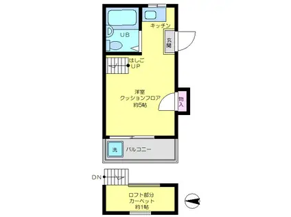 サンライフ上板橋(ワンルーム/2階)の間取り写真