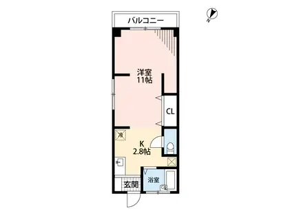 SKハイツ(1K/2階)の間取り写真