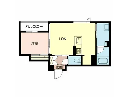 フォレナ小松(1LDK/2階)の間取り写真