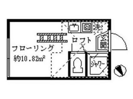 フェリスホーク(ワンルーム/2階)の間取り写真