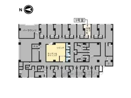 CASA MIA 北白川(ワンルーム/2階)の間取り写真