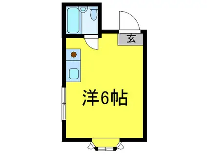 シャンポ―ル宿院(ワンルーム/3階)の間取り写真