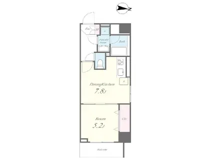 CLAIR クレール(1DK/2階)の間取り写真