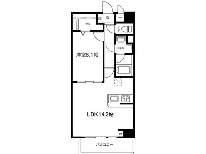 LA CAMPAGNE K(1LDK/2階)の間取り写真