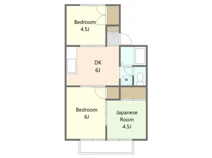 ホワイトハイツ(3DK/1階)の間取り写真