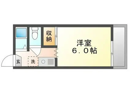 コンフレール半田(1K/1階)の間取り写真