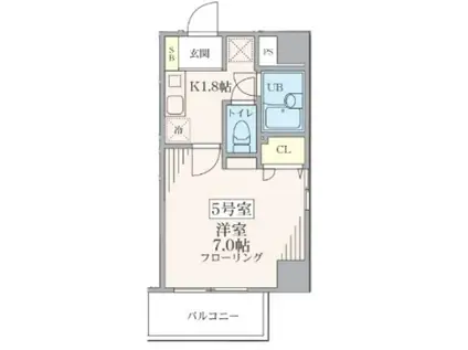 エクセレントアフィ横浜橋(1K/4階)の間取り写真