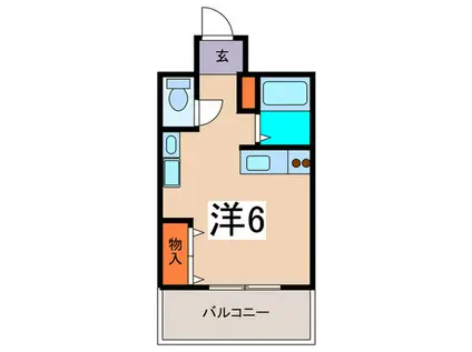 ハイムAOBADAIII(ワンルーム/2階)の間取り写真