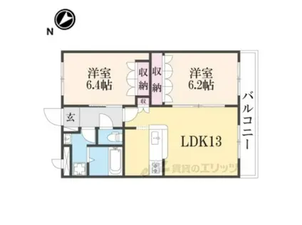 IZUMI(2LDK/2階)の間取り写真