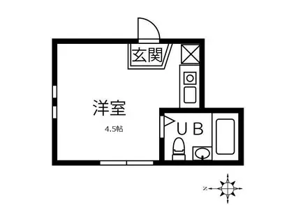 アーバンプレイス西巣鴨(ワンルーム/1階)の間取り写真