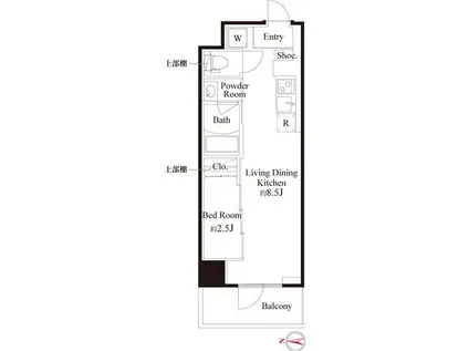 プラチナスクエア東京武蔵関(1LDK/5階)の間取り写真