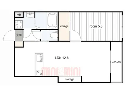 ハッピーホームレジデンス夙川公園(1LDK/3階)の間取り写真