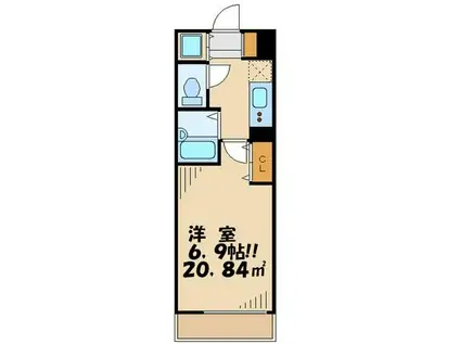 フェニックス永福町弐番館(1K/2階)の間取り写真