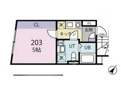 ノブリス中野(ワンルーム/2階)の間取り写真