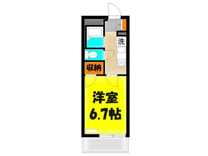 ラグレージュ(1K/1階)の間取り写真