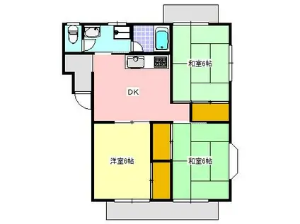 ナウ宮島(3DK/1階)の間取り写真