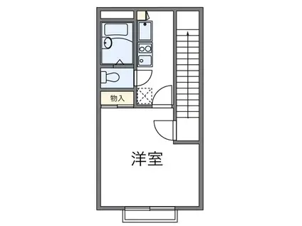 レオパレス鶴間アイリスII(1K/2階)の間取り写真