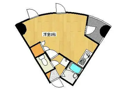 クロノス18三軒町(ワンルーム/6階)の間取り写真