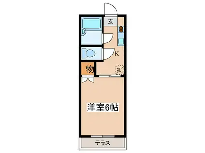 メゾン・ド・麗(1K/1階)の間取り写真