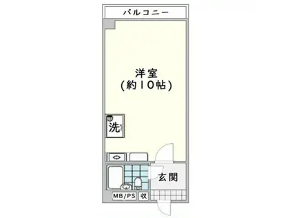 ライオンズマンション駒込第五(ワンルーム/1階)の間取り写真