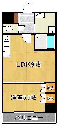 ロイヤルパレス(1LDK/5階)の間取り写真