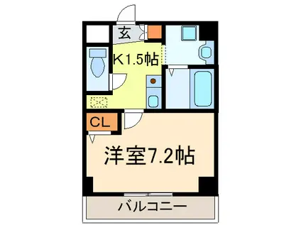 K HOUSE玉の井(1K/9階)の間取り写真