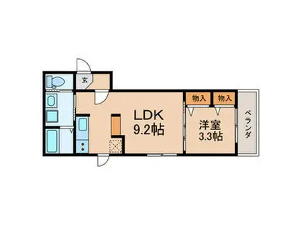 メゾン・ボーテ(1LDK/2階)の間取り写真