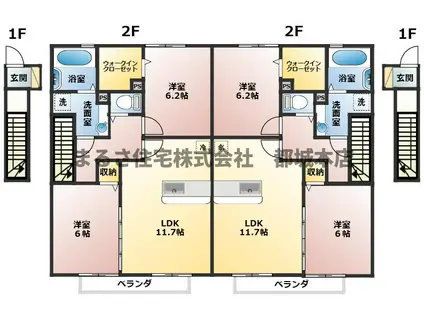 シャイン アべニュー(2LDK/2階)の間取り写真