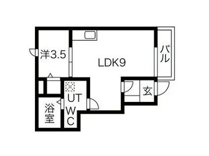 セレスト泉中央II(1LDK/2階)の間取り写真