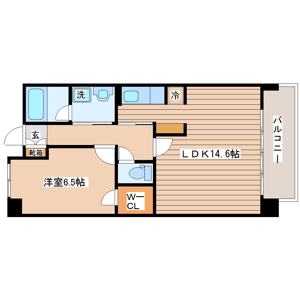 BE PLACE(1LDK/2階)の間取り写真