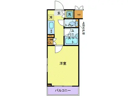 ソレイユF(1LDK/2階)の間取り写真