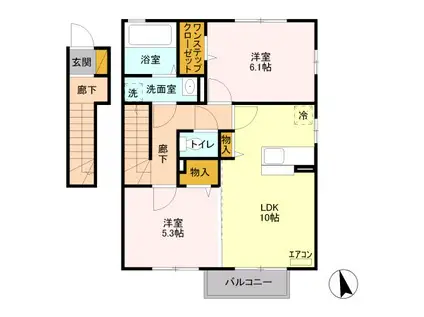 すいよう(2LDK/2階)の間取り写真