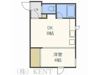 フルネスマンション(1LDK/3階)の間取り写真