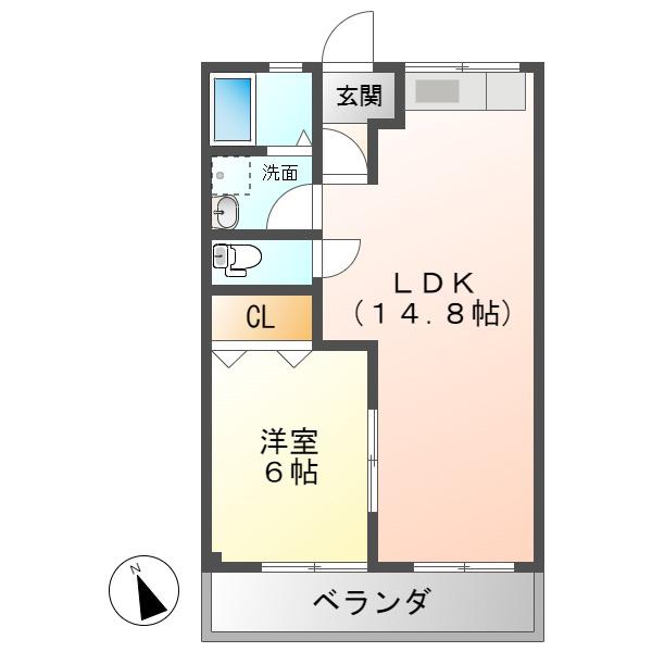 パークタウン I(1LDK/1階)の間取り写真