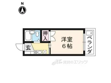 メゾン大(1K/1階)の間取り写真