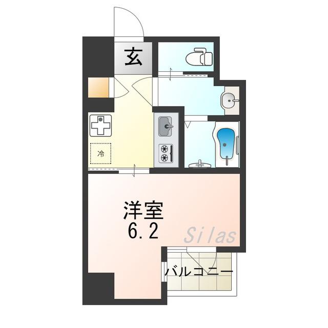 ARTIZA森ノ宮D.C(1K/10階)の間取り写真