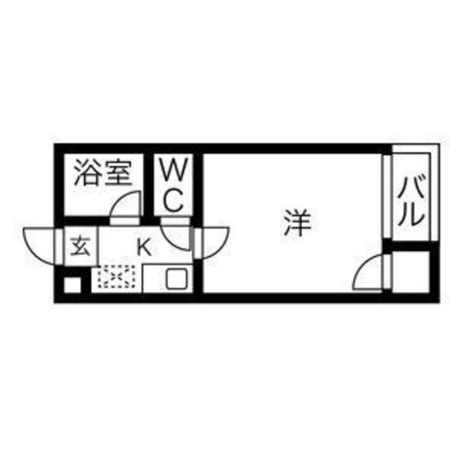 プレアール柳之町(1K/4階)の間取り写真