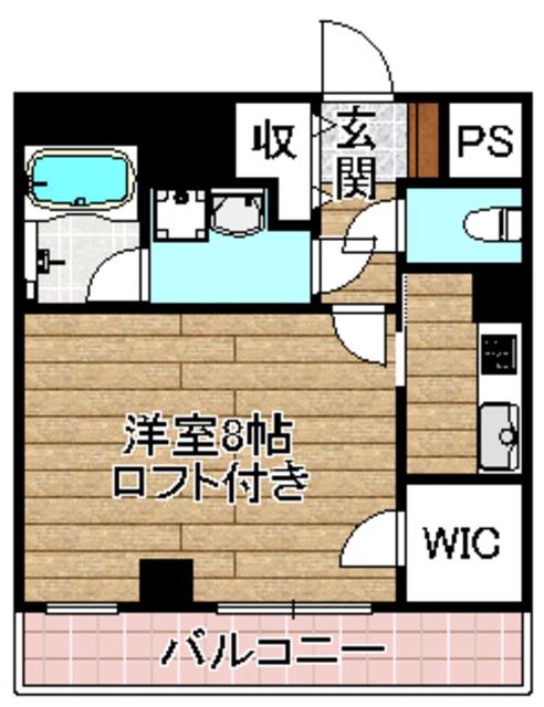 ラ カステル メウ(1K/7階)の間取り写真