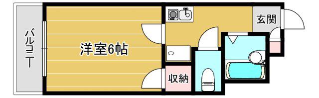 コンフォール高槻(1K/3階)の間取り写真