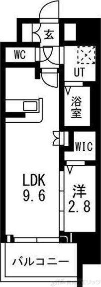 プレサンスNEO上新庄PRIMECRUIS(1LDK/11階)の間取り写真