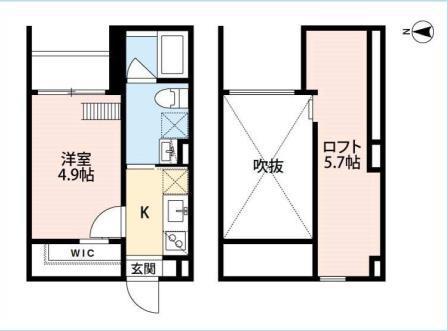YS VILLAGE馬場通(1K/1階)の間取り写真