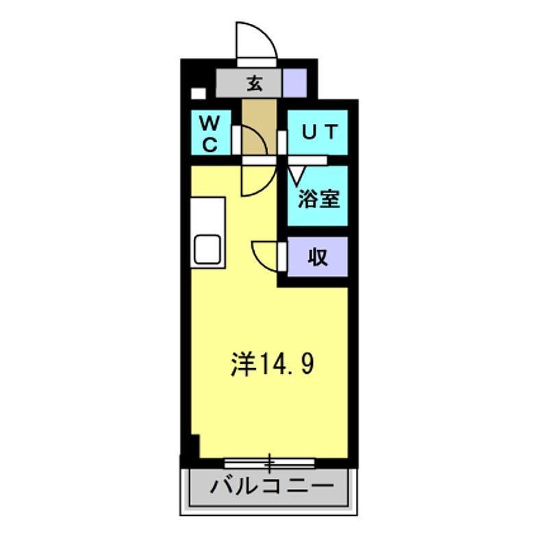 サン オレンジ ヒルズ(ワンルーム/1階)の間取り写真