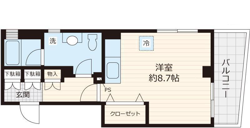 オオノコラムズ(ワンルーム/3階)の間取り写真