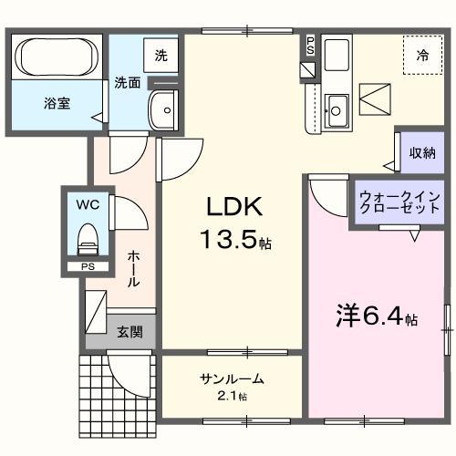 グレースクイーン(1LDK/1階)の間取り写真