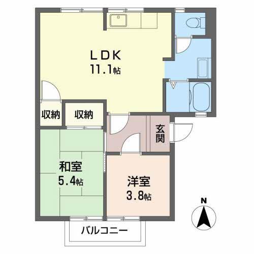 ＪＲ和歌山線 岩出駅 徒歩23分 1階建 築37年(2LDK/1階)の間取り写真