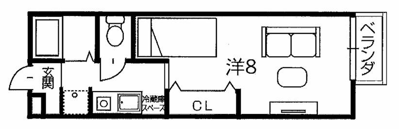 GRANT・CHARIOT(1K/2階)の間取り写真