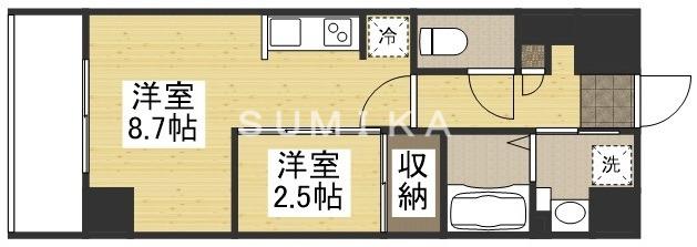 月光 ハレノワ(1LDK/10階)の間取り写真