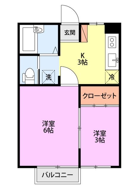 サンモール(1SK/1階)の間取り写真