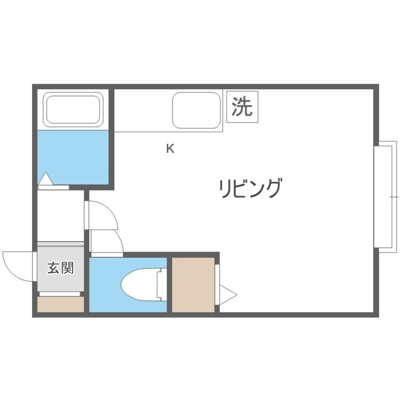 ラーラ22(ワンルーム/2階)の間取り写真
